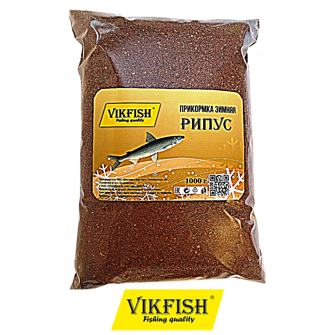 Прикормка Vikfish зимняя рипус красный креветка