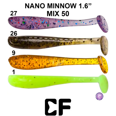 Виброхвост CF Nano Minnow 1.6" (6-40-M50-6 UV  Кальмар)