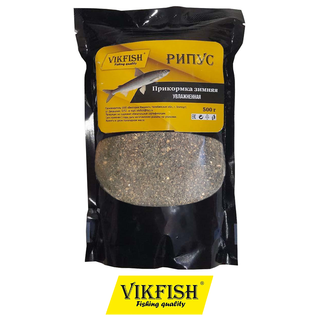 Прикормка Vikfish зимняя увлажненная рипус зелёный рак