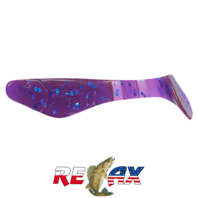 Виброхвост Relax Kopyto 2.0" Standart (S175 crawfish-blue glitter)
