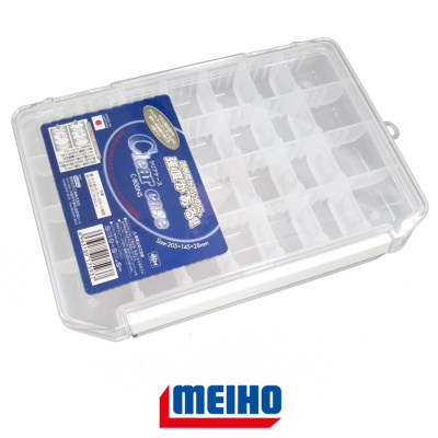 Коробка Meiho Clear Case  800 (C-800NS, 205×145×28мм, 4-28отд.+24пер.)