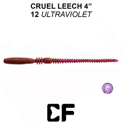Червь CF Cruel Leech 4.0" (41-100-12-6 UV ultraviolet Кальмар)