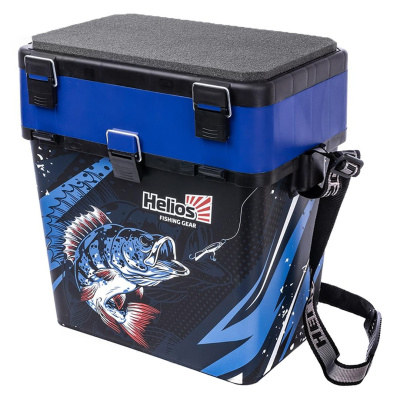 Ящик зима Helios Ice Fishing двухсекционный (синий)