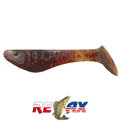 Виброхвост Relax Kopyto 1.0" Standart (S298 motor oil-red glitter)