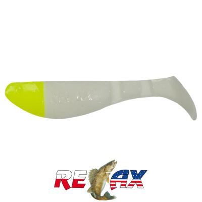 Виброхвост Relax Kopyto 2.5" H (Glowy) (H007 white silk)