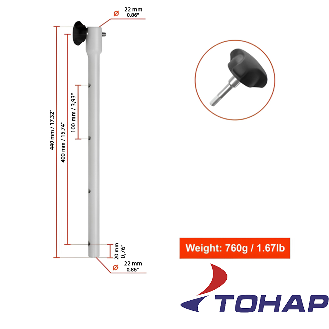 Удлинитель адаптера ледобура Тонар Iceberg (телескопический) 03