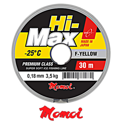Леска Momoi Hi-Max F-Yellow 30м (0,18, 3,5кг)