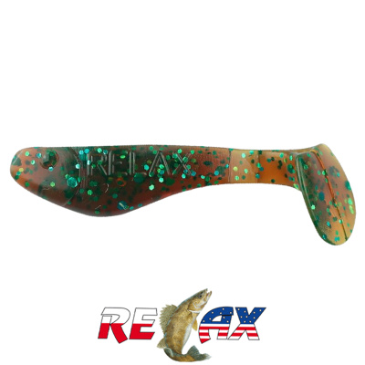 Виброхвост Relax Kopyto 1.0" Standart (S215 motor oil-blue glitter)