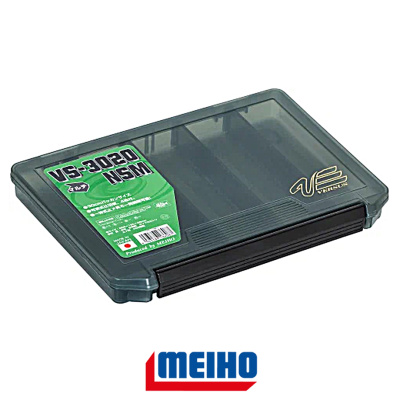 Коробка Meiho Versus VS-3020NSM (255×190×28мм, 1-5отд.+4пер.black)