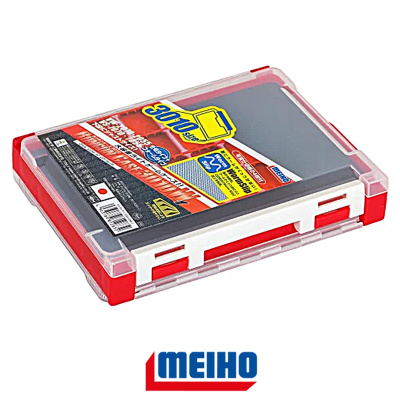Коробка Meiho Run Gun Case 3010W1 (205×145×40мм, 2стор.5-28отд.3+24пер.red)