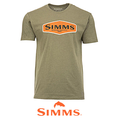 Футболка Simms Logo Frame T-Shirt (Military Heather, L)