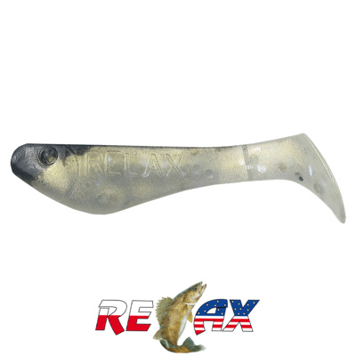 Виброхвост Relax Kopyto 1.0" Standart (S050 black gold pearl-silver glitter)