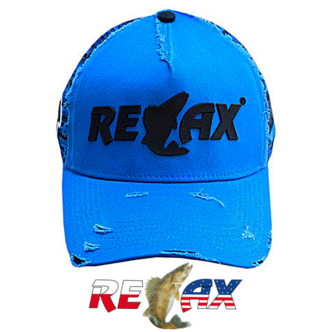 Фирменная кепка Relax (Blue torn) 01