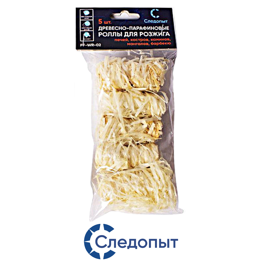 Древесно-парафиновые роллы Следопыт для розжига 02