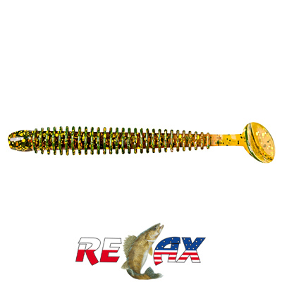 Виброхвост Relax Texas 5.0" Standart (S092 motor oil-gold glitter)