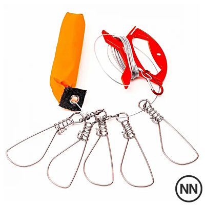 Кукан на тросике с поплавком (5 карабин.)