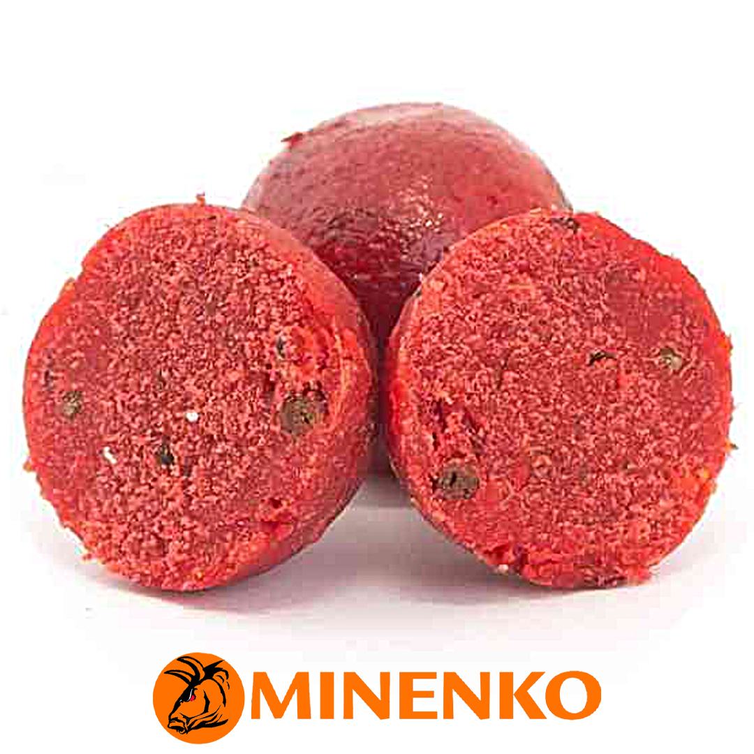 Бойлы Minenko Busters варёные в дипе 14мм (Strawberry) 04