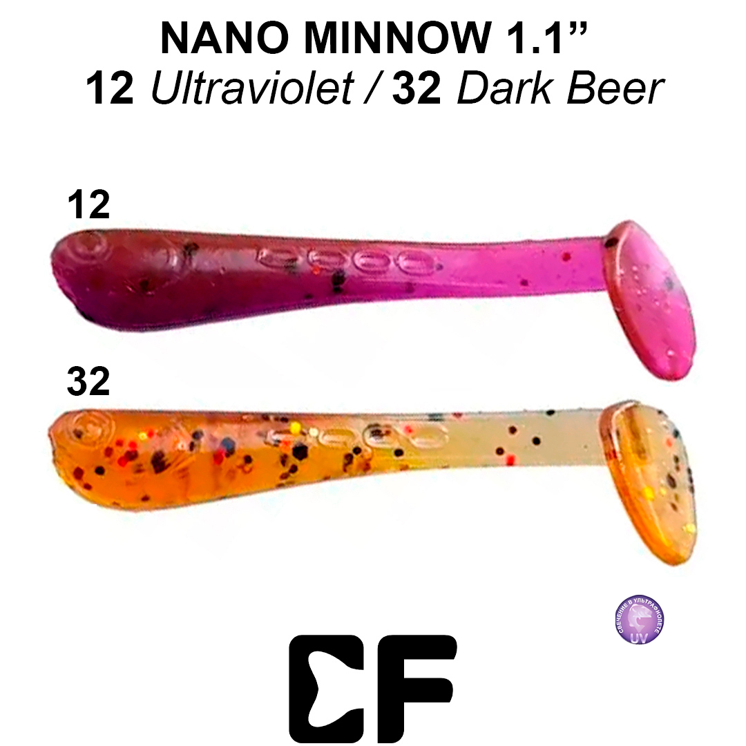 Виброхвост Crazy Fish Nano Minnow 1.1 00 0
