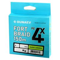 Шнур Dunaev Fortbraid PEx4 Dark Green 150м 000