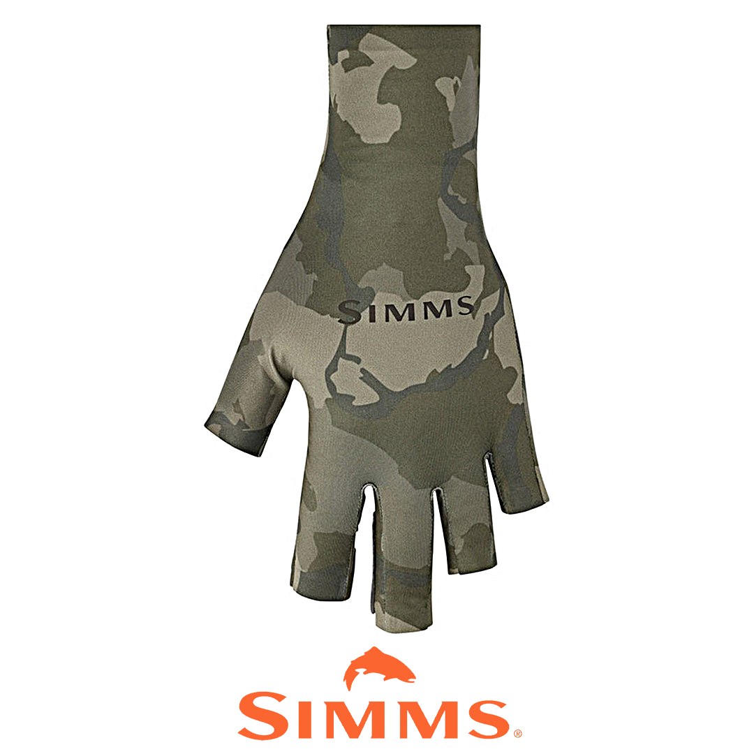 Перчатки Simms Solarflex Sun Glove regiment camo olive drab 01