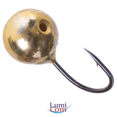 Мормышка LumiCom вольфрам Дробинка отверстие (гальваника) (d-3,0: 0,27гр. Au золото)