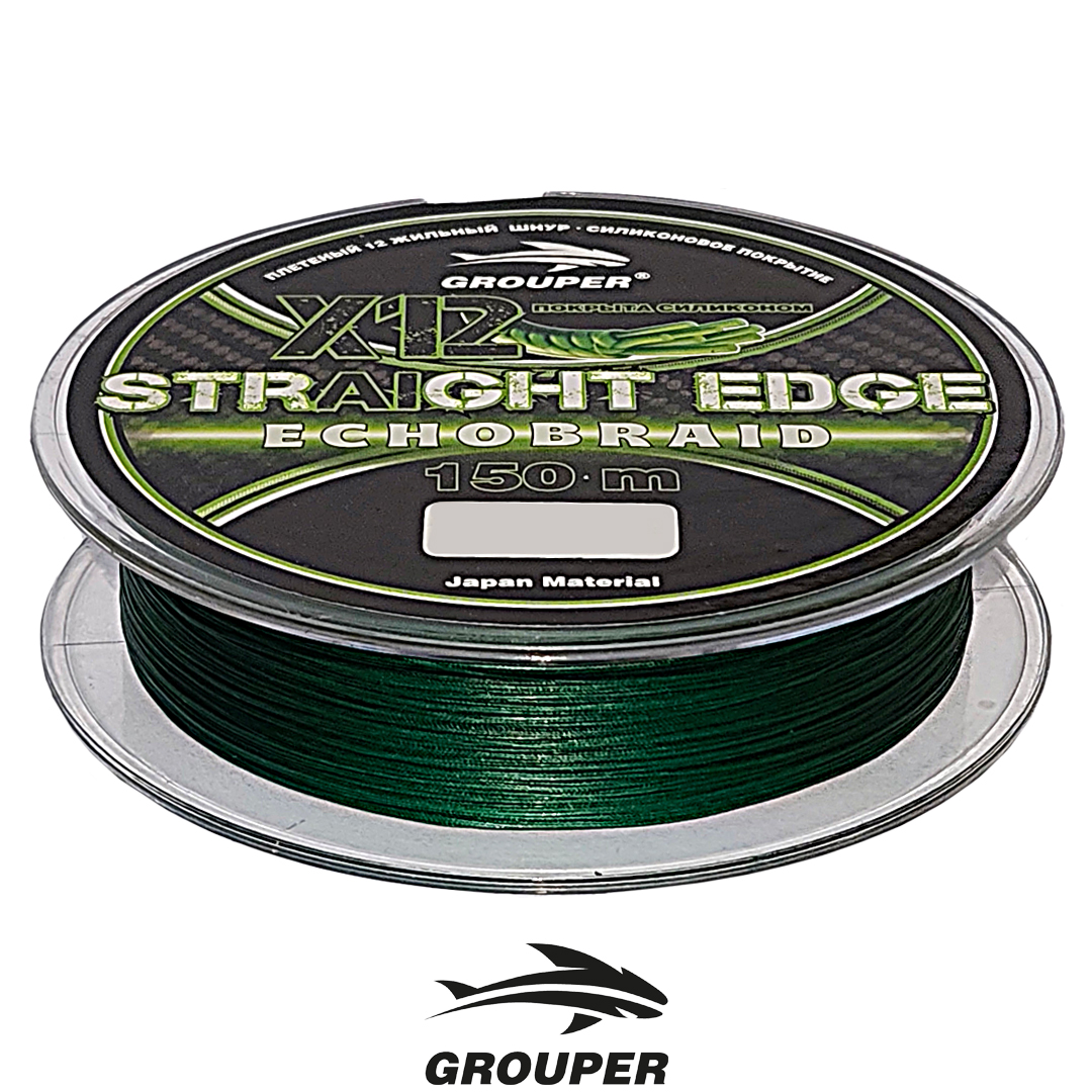 Шнур Grouper Echobraid X12 Straight Edge 150м green 03