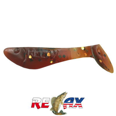 Виброхвост Relax Kopyto 1.0" Standart (S092 motor oil-gold glitter)