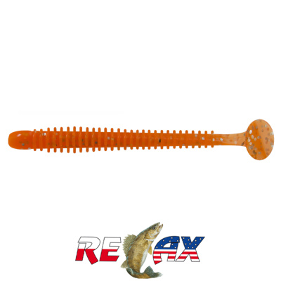 Виброхвост Relax Texas 5.0" Standart (S073 orange-silver glitter)