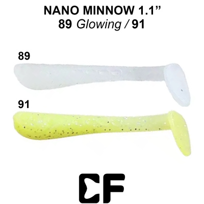 Виброхвост CF Nano Minnow 1.1" (68-27-89/91-1 glowing Анис)