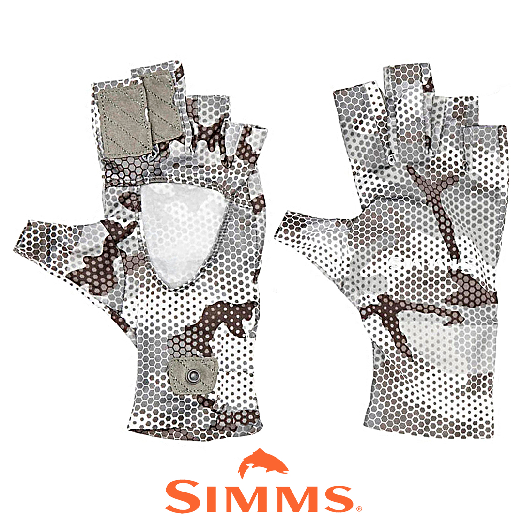 Перчатки Simms Solarflex Sun Glove hex flo camo steel 00