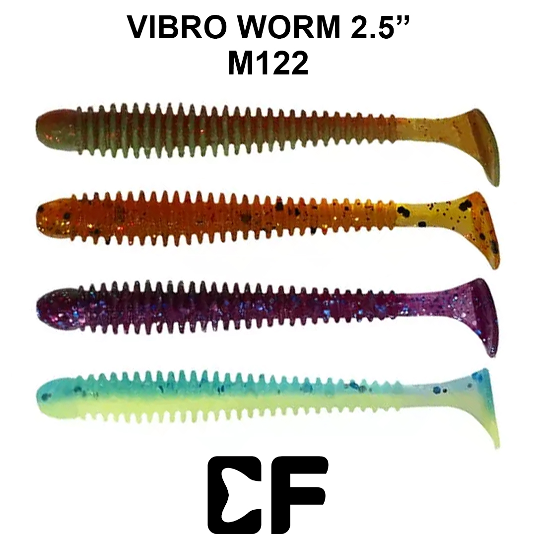 Виброхвост Crazy Fish Vibro Worm 2.5 m122 0