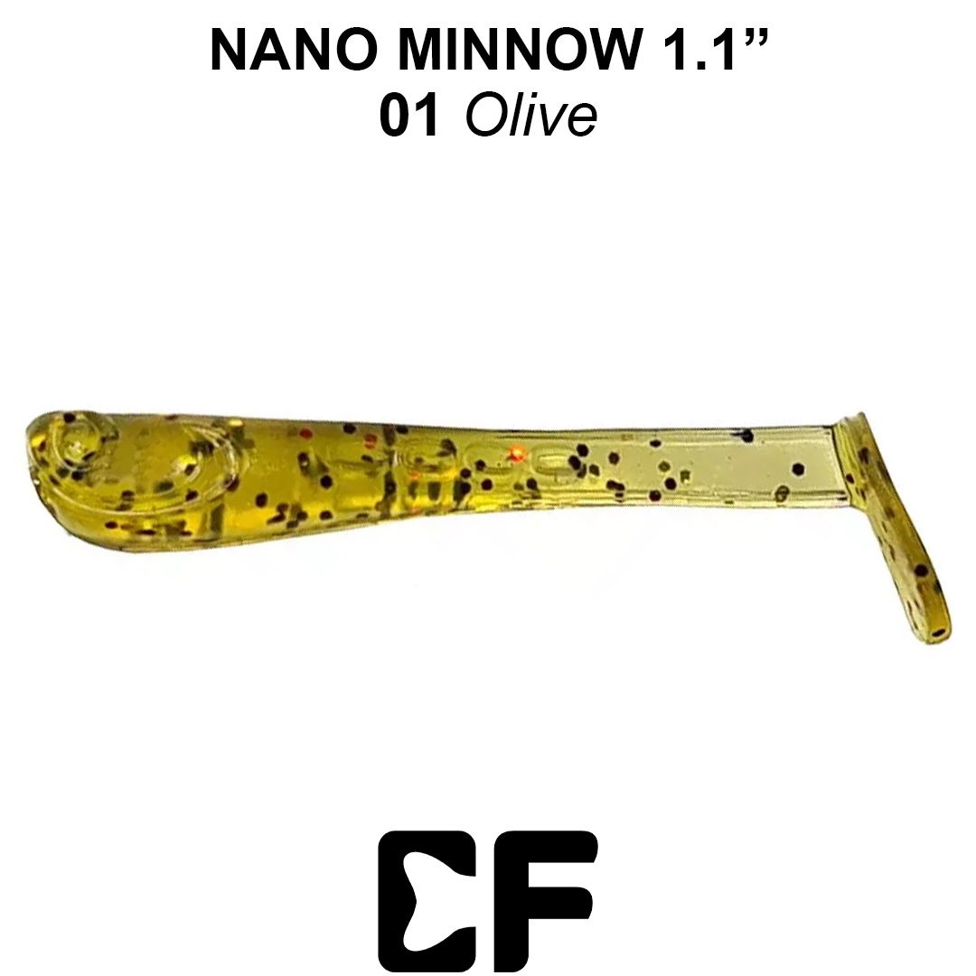 Виброхвост Crazy Fish Nano Minnow 1.1 01 6 0