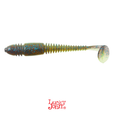 Виброхвост Lucky John Tioga 2.9" (T53 blue lime belly)