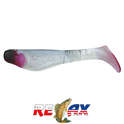 Виброхвост Relax Kopyto 2.5" Standart (S008R black white pearl)
