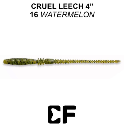 Червь CF Cruel Leech 4.0" (41-100-16-6 watermelon Кальмар)