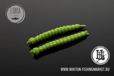 Червь Libra Lures Slight Worm Сыр 38mm (031 olive)