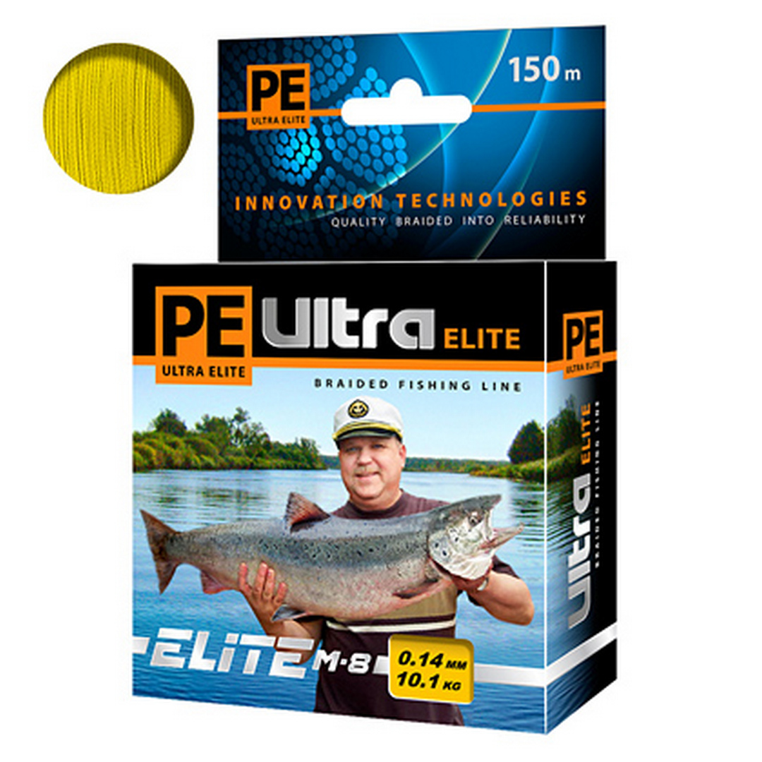 Шнур Aqua PE Ultra Elite M-8 Yellow 014