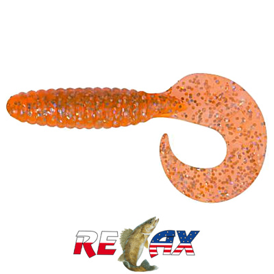 Твистер Relax 5.0" Standart (TS028 silk orange-silver glitter)