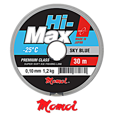 Леска Momoi Hi-Max Sky Blue 30м (0,10, 1,2кг)