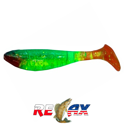 Виброхвост Relax Kopyto 2.5" Standart (S223R blue chartreuse-hologram glitter)