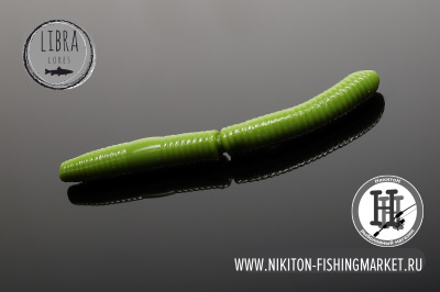 Червь Libra Lures Fatty D'Worm Сыр 65mm (031 olive)