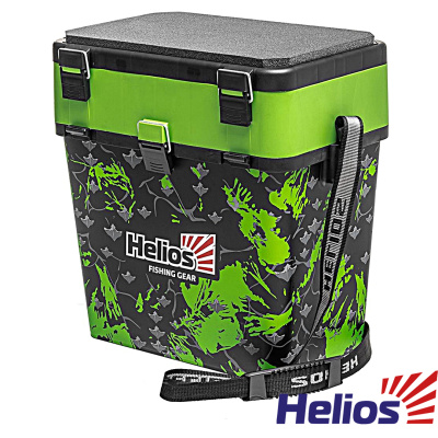 Ящик зимний Helios Shark двухсекционный (2/130кг. 39×26×40см, 19л.зеленый)