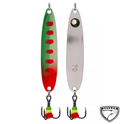 Блесна Condor Судачья 5813 70 (166 серебро с глазом зеленый с красными точками)