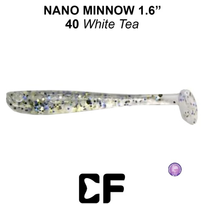 Виброхвост CF Nano Minnow 1.6" (6-40-40-4 UV white tea Креветка)