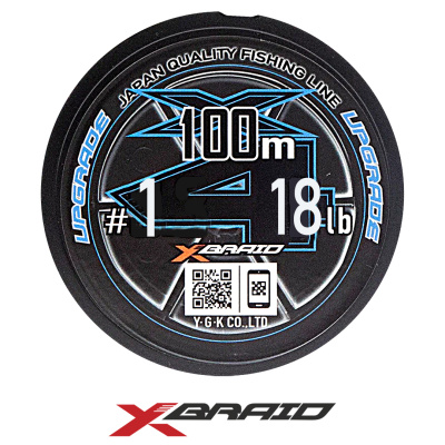 Плетеный шнур X-Braid (YGK) Upgrade X4 100м (#1,0 (0,165), 18lb (8,17кг))