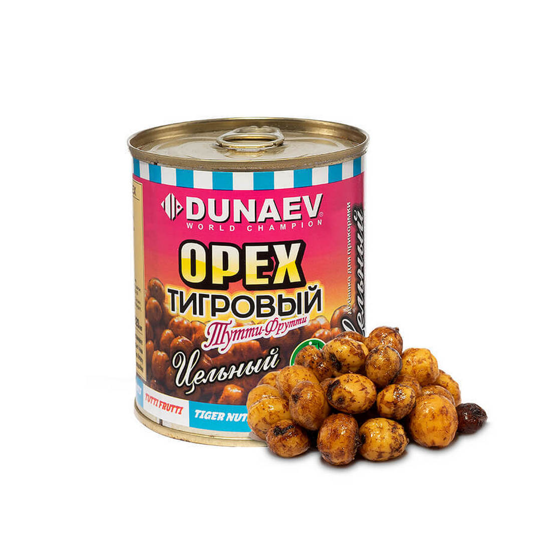 Добавка для прикормки Dunaev мет.б 320 Тигровый орех цельный Тутти-Фрутти 1