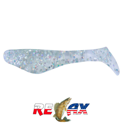 Виброхвост Relax Kopyto 2.0" Standart (S196 clear hologram glitter)