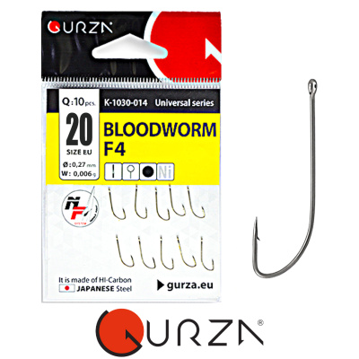 Крючок одинарный Gurza Bloodworm NI (№20)