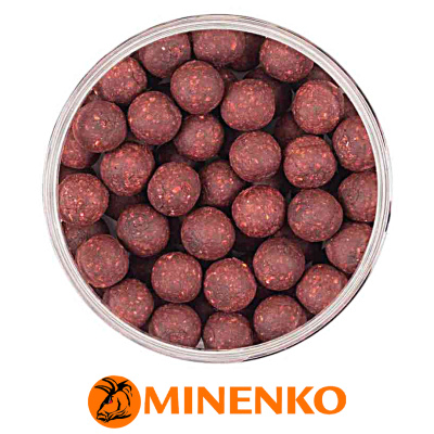Бойлы Minenko Soluble пылящие насадочные 14мм (Strawberry (клубника))