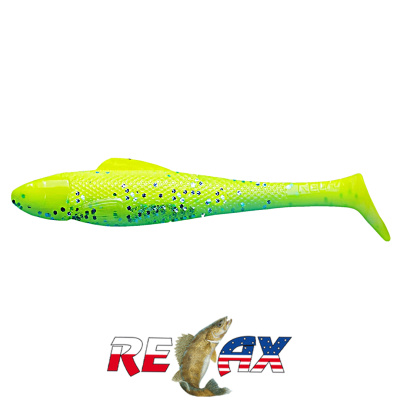 Виброхвост Relax Ohio 4.0" Laminat (L249 silk clear-sky blue glitter)